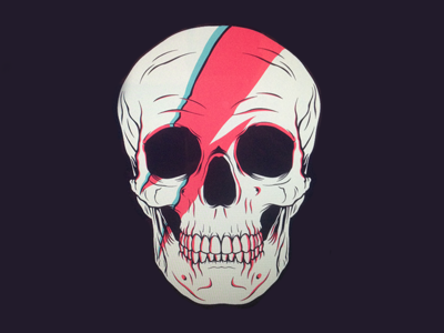 Bowie Skull bowie david bowie davidbowie lightning bolt lightningbot skull ziggy stardust