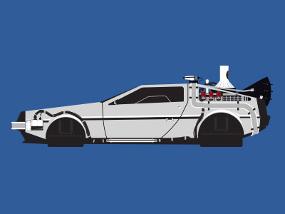 Delorean 2 back to the future delorean mcfly time travel vector