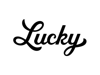 Lucky Script cursive handdrawn lucky script typography