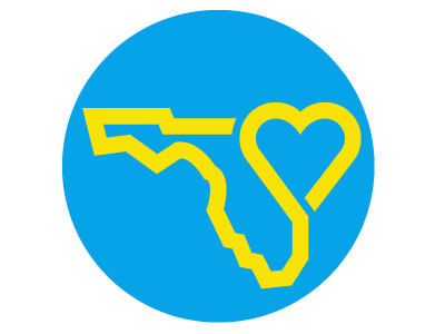 Florida Love florida heart icon logo