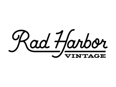 Rad Harbor Vintage custom font custom type furniture hand lettering logo mid century modern monoline retro script wordmark