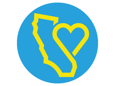 California Love california heart icon state