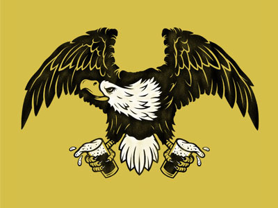 Beerd Eagle americana beer craft beer eagle illustration