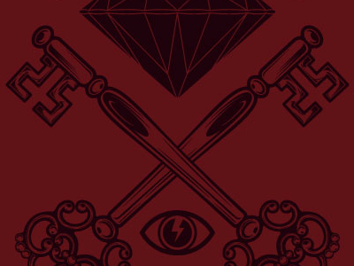 Skeleton Key Diamond diamond free masons illuminati skeloton key symbols vector