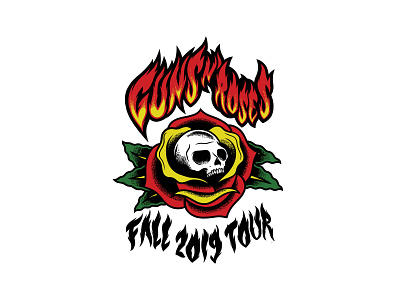 Guns N' Roses Fall 2019 Tour axel guns n roses heavy metal merch merch design metal rock slash