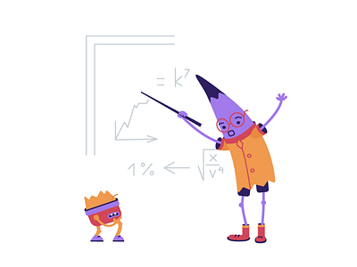 Pencil and his eraser about education design illustration set ui uiillustration vector
