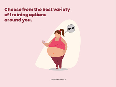 classes near me fat girl fitness gym illustration pink workout