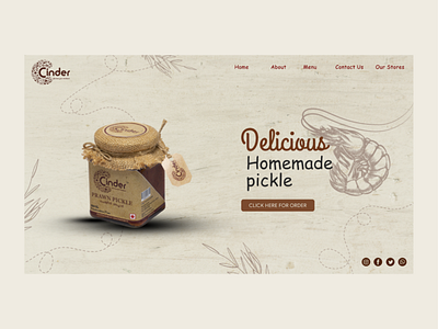 cinder branding drawing illustration image font typogaphy vector web website website design