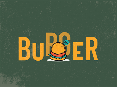 Burger Wallpaper art burger burger king burger logo concept design drawing green illustration logo typogaphy vector wallpaper