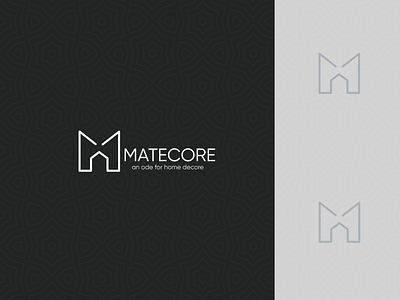 MATECORE black branding design drawing home home decor home decoration illustration logo m m logo typogaphy vector