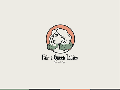 Faie e Queen Ladies branding design drawing font art girl girl logo illustration logo queen salon salon logo spa vector