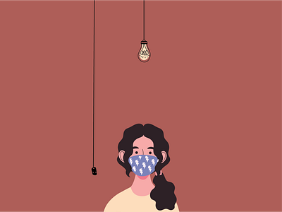 wallpaper branding design drawing girl girl illustration illustration mask mask design vector wallpaper wallpaper design