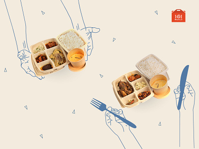 101 branding chicken design drawing fish fork forklift hand illustration image font knife left logo rice ui