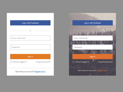 Login Form form login