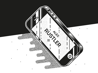 RUSTLER black design iphone