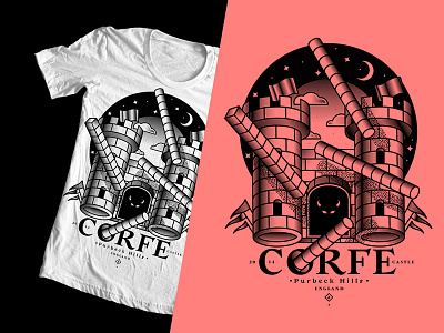 Corfe black castle corfe design tshirt