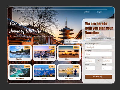 Travel Website Design