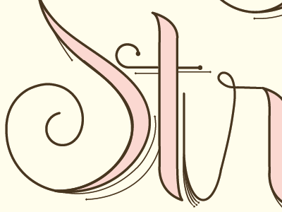 Strut hand drawn lettering typography