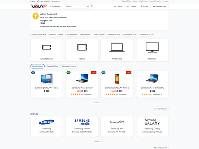 VamShop - eCommerce Template for Online Shopping. Light Mode