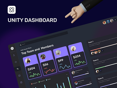 Unity Dashboard Dark Theme Single Shot