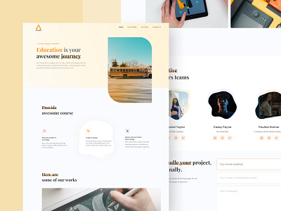 Education Landingpage education figma landpingpage minimal uiux webdesign