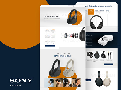 SONY HEADPHONE REDESIGN LANDING PAGE UIUX design figma headphone landingpage redesign sony uidesign uiux webdesign