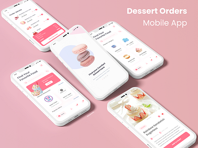 Dessert Orders Mobile App dessert figma food mobile app orderapp orders uidesign uiux