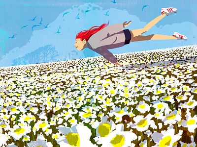 Springtime!! book cover characterdesign illustration landscape lights middlegrade poster teens