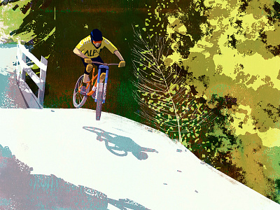 Downhill!!! action ad campaign childrenbook cover creative illustration landscape mountainbike poster sports