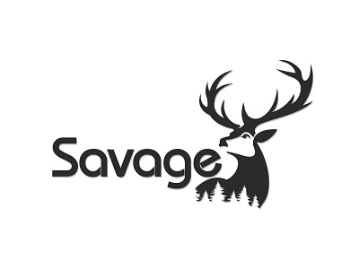 Savage branding design flat illustration illustrator logo minimal negativespace typography vector