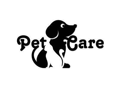 PetCare branding design flat illustration illustrator logo minimal negativespace typography vector