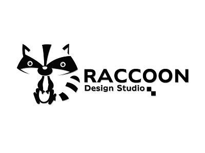 Raccoon branding design flat illustration illustrator logo minimal negativespace raccoon typography vector