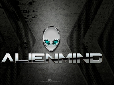 ALIENMIND alien branding design illustration illustrator metal texture typography vector