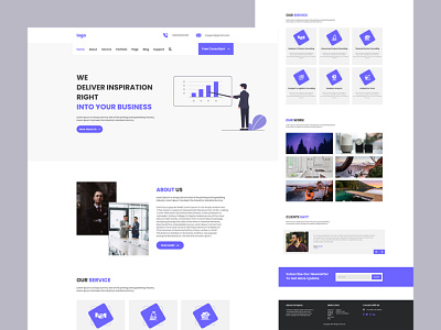 creative corporate landing page web template design