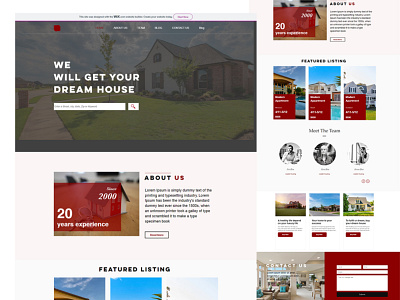 Real Estate House Selling Website Design