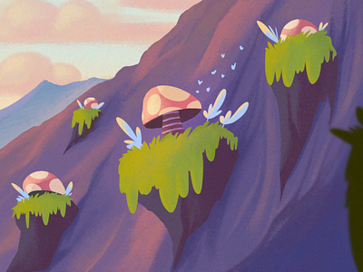 Toad mountain 🍄 concept art backgrounds