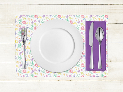 Refuge Food Forest | Community Table Place Setting brand design brand identity design graphic design illustration typography