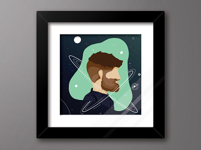 Man in the Moon design digital graphic design illustration