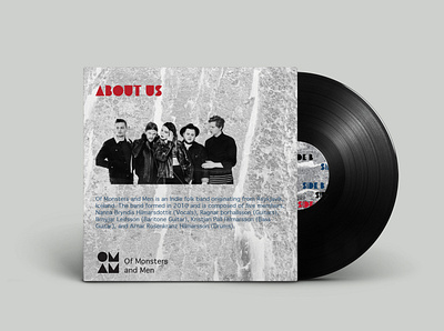 Landmarks | Album Insert (Back) album cover brand design design graphic design music package design photography typography vinyl