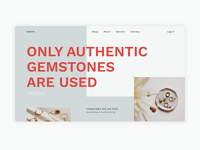 GMSTN — Jewerly Store branding design jewerly landing typography ui website