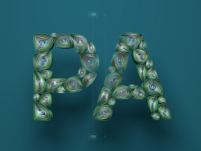 Kerning pairs for designers – PA 36 days of type 3d alphabet c4d cinema 4d illustration kerning letters type