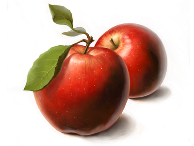 Apple apple digital illustration digital painting drawing food fruit illustration painter