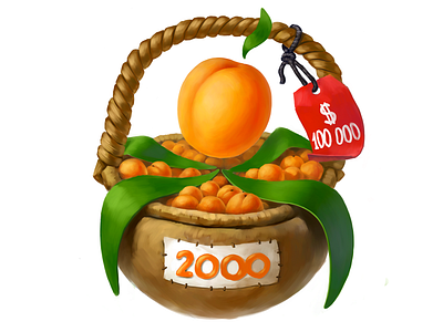 Counting Wild Apricots as they hatch! apricot brand identity branding digital illustration digital painting drawing fruit illustration wild apricot