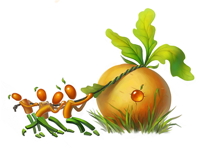 Team spirit and collaboration apricot branding digital illustration digital painting drawing illustration wild apricot