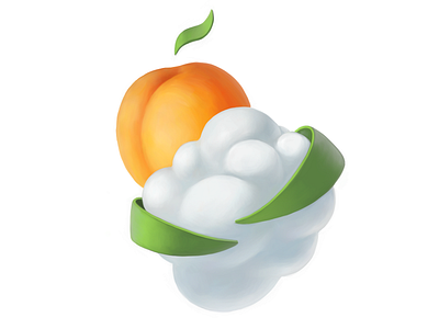 Wild Apricot on cloud brand identity branding digital illustration digital painting drawing illustration wild apricot