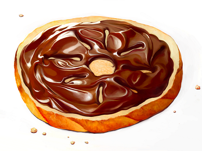 Nutella digital illustration digital painting drawing food illustration nutella