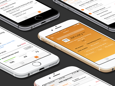 Wild Apricot Mobile app for Admins • 2015 • Events events membership mobile mobile app mobile design ui ui ux ux