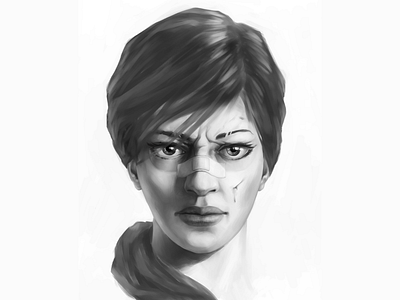 Severe digital illustration digital painting drawing face girl illustration severed sketch sketchbook