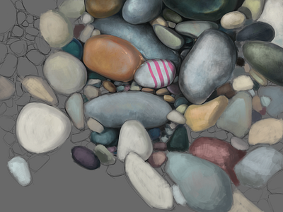 Stones digital illustration digital painting drawing illustration sketch sketchbook stones