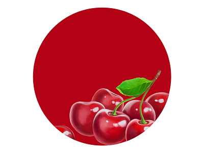 Cherry cherry digital illustration digital painting drawing food fruit illustration package package design packaging packaging design